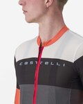 CASTELLI Tricou de ciclism cu mânecă scurtă - SEZIONE - gri/negru/portocaliu