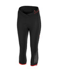 CASTELLI 3/4 șosete de ciclism fără bretele - VISTA LADY - roșu/negru