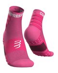 COMPRESSPORT Șosete clasice de ciclism - TRAINING - roz