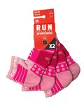 COMPRESSPORT Șosete clasice de ciclism - TRAINING - roz