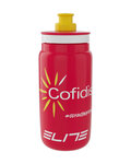 ELITE Sticlă de apă pentru ciclism - FLY COFIDIS 550ml - alb/roșu