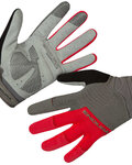 Mănuși cu degete lungi de ciclism - HUMMVEE PLUS II - gri/roșu
