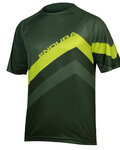 Tricou de ciclism cu mânecă scurtă - SINGLETRACK CORE  - verde/galben
