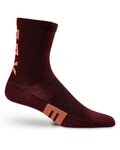 FOX Șosete clasice de ciclism - FLEXAIR MERINO LADY - bordo