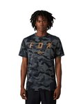 FOX Tricou de ciclism cu mânecă scurtă - VZNS CAMO - gri/negru