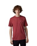 FOX Tricou de ciclism cu mânecă scurtă - HINKLEY PREMIUM - bordo