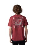 FOX Tricou de ciclism cu mânecă scurtă - HINKLEY PREMIUM - bordo