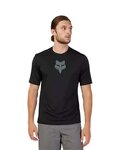 FOX Tricou de ciclism cu mânecă scurtă - RANGER LAB HEAD - negru