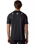 FOX Tricou de ciclism cu mânecă scurtă - RANGER KEEL - negru/bordo