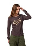 FOX Tricou de ciclism cu mânecă lungă - BOUNDARY LADY - maro