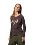 FOX Tricou de ciclism cu mânecă lungă - BOUNDARY LADY - maro