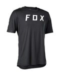FOX Tricou de ciclism cu mânecă scurtă - RANGER MOTH - negru