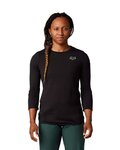 FOX Tricou de ciclism cu mânecă scurtă - RANGER 3/4 LADY - negru