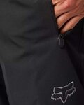 FOX Pantaloni de ciclism lungi fără bretele - DEFEND 3-LAYER WATER - negru