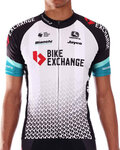 GIORDANA Tricou de ciclism cu mânecă scurtă - BIKE EXCHANGE 2021 - alb/negru