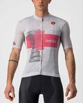 CASTELLI Tricou de ciclism cu mânecă scurtă - GIRO D'ITALIA 2021 - roz/alb