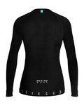 GOBIK Tricou de ciclism cu mânecă lungă - WINTER MERINO LADY - negru