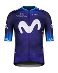 GOBIK Tricou de ciclism cu mânecă scurtă - MOVISTAR 2023 - alb/albastru