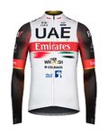 GOBIK Tricou de cilism pentru iarnă cu mânecă lungă - UAE 2022 PACER - alb/roșu
