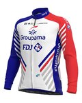 ALÉ Tricou de cilism pentru iarnă cu mânecă lungă - GROUPAMA FDJ 20 WNT - roșu/alb/albastru