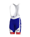 ALÉ Pantaloni scurți de ciclism cu bretele - GROUPAMA FDJ 2020 - roșu/albastru/alb