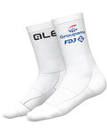 ALÉ Șosete clasice de ciclism - GROUPAMA FDJ 2019 - alb
