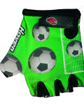 HAVEN Mănuși de ciclism fără degete - DREAM KIDS - verde/alb/negru