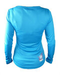 HAVEN Tricou de ciclism cu mânecă lungă de vară - AMAZON LADY LONG MTB - albastru/roz