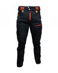 HAVEN Pantaloni de ciclism lungi fără bretele - SINGLETRAIL LONG - roșu/negru