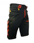 HAVEN Pantaloni scurți de ciclism fără bretele - SINGLETRAIL HMS - negru/roșu