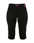 HAVEN Pantaloni scurți de ciclism fără bretele - ENERGY THREEQ 3/4 W - roz/negru