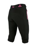 HAVEN Pantaloni scurți de ciclism fără bretele - ENERGY THREEQ 3/4 W - roz/negru