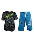 HAVEN Tricoul și pantalonii de ciclism MTB - CUBES NEO - albastru/negru