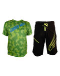 HAVEN Tricoul și pantalonii de ciclism MTB - CUBES NEO - verde/negru