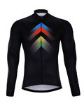 HOLOKOLO Tricou de cilism pentru iarnă cu mânecă lungă - HYPER WINTER  - negru/multicolor