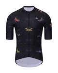 HOLOKOLO Tricou de ciclism cu mânecă scurtă - DRAGONFLIES ELITE - negru