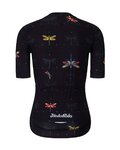 HOLOKOLO Tricoul și pantaloni scurți de ciclism - DRAGONFLIES ELITE LADY - negru