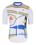 HOLOKOLO Tricou de ciclism cu mânecă scurtă - HORIZON ELITE - alb/multicolor
