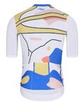 HOLOKOLO Tricou de ciclism cu mânecă scurtă - HORIZON ELITE - alb/multicolor