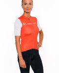 HOLOKOLO Tricoul și pantaloni scurți de ciclism - VIBES LADY - roșu/alb/negru