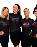 HOLOKOLO Tricou de ciclism cu mânecă scurtă - CYCLIST ELITE LADY - roz/negru/alb
