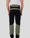 HOLOKOLO Pantaloni de ciclism lungi fără bretele - TRAILBLAZE LONG - negru/verde