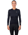 HOLOKOLO Tricou de ciclism cu mânecă lungă de vară - VICTORIOUS GOLD ELITE LADY - negru