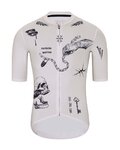 HOLOKOLO Tricou de ciclism cu mânecă scurtă - TATTOO ELITE - negru/fildeş