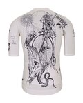 HOLOKOLO Tricou de ciclism cu mânecă scurtă - TATTOO ELITE - negru/fildeş