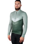HOLOKOLO Tricou de cilism pentru iarnă cu mânecă lungă - ARROW WINTER - verde