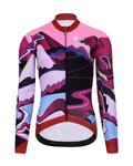 HOLOKOLO Tricou de cilism pentru iarnă cu mânecă lungă - SUNSET LADY WINTER - multicolor