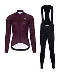 HOLOKOLO Tricou și pantaloni lungi de ciclism - STARLIGHT LADY W - mov/negru
