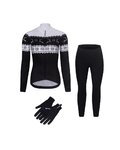 RIVANELLE Mega set de ciclism - FROSTTRAIL WINTER - negru/alb