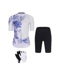 RIVANELLE Mega set de ciclism - FLOWERY LADY - albastru/negru/alb